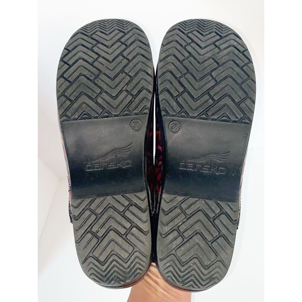 Dansko Clogs Rainbow Yarn Patent Leather Slip On Comfort Professional Shoe 38/8 - Picture 9 of 13